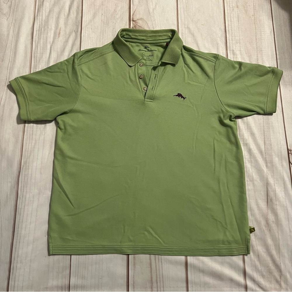 Tommy Bahama Men’s Polo Shirt Size Medium Supima Cotton Blend Light Green